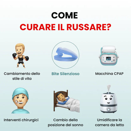 Dormilab™ – Bite anti-russamento silenzioso universale